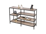 Urban Living, Wohnmöbel, Urban Living Regal schwarzes Metall mit Holz, Produkte & Wohnen