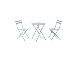 dameco, Gartenmöbel, dameco Bistro Set Metall Gartentisch und 2 Stühle türkis matt, Produkte & Wohnen