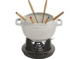 Staub - 10-teiliges Fondue-Set, 20 cm - Weisser Trüffel