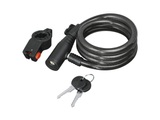 Hama Cable Lock 120 cm - Fahrrad-Spiralkabelschloss (Schwarz)