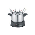 Severin 2470 Fondue 1500 W 8 Fonduegabeln Edelstahl (gebürstet), Schwarz