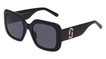Marc Jacobs 647/S Damen-Sonnenbrille Vollrand Eckig Kunststoff-Gestell, schwarz