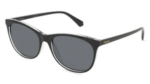 Polaroid PLD 4161/S Damen-Sonnenbrille Vollrand Cateye Kunststoff-Gestell, schwarz