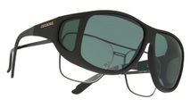 Cocoons Fitover XL Unisex-Sonnenbrille Vollrand Eckig Kunststoff-Gestell, schwarz