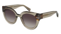 Longchamp LO750S Damen-Sonnenbrille Vollrand Rund Acetat-Gestell, grün