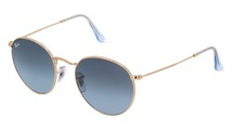 Ray-Ban RB3447 Herren-Sonnenbrille Vollrand Rund Metall-Gestell, gold