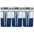 Panasonic Powerline Alkaline Batterie 9 V Block, 3er Set