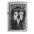 Neu Zippo Sternzeichen Zwilling Emblem