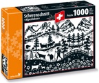 Puzzle Scherenschnitt Alpenleben - 1000 Teile