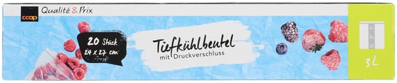 Qualité&Prix, Coop Qualité & Prix Tiefkühl Beutel 3L Druckverschluss, 20 Stück