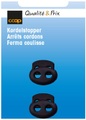 Coop Kordelstopper oval schwarz 17 mm 2 Stk.