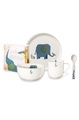 ASA - Kinder Geschirr-Set KIDS - Keramik - weiss/blau/grün - 21.5/25.3/10 cm
