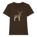 Hauptner Jagd Hirsch Lebensader T-Shirt - dunkelbraun