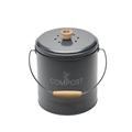 Guillouard Runder Komposteimer 4,5 l ? mit Filter und 3 l Kunststoffeimer - Grau -