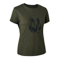 Deerhunter, Deerhunter Damen T-Shirt mit Deerhunter shield - Bark Green