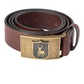 Deerhunter Leather Gürtel mit Logoschliesse - Cognac Brown