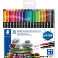 Staedtler, STAEDTLER 3187 TB36 Duo Fasermaler permanent mit 2 Spitzen 36-teilig