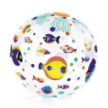 Djeco Aufblasbarer Spielball FISCHE (Ø35cm) in transparent/bunt