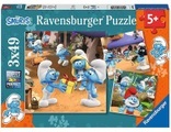 Ravensburger Puzzle 3 x 49 Teile Die Schlümpfe sind los!