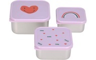 Edelstahl-Brotdose HAPPY RASCALS HEART 3er-Set