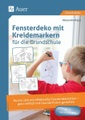 Fensterdeko mit Kreidemarkern für die Grundschule, Poster