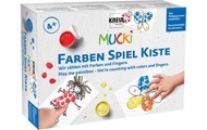 KREUL Fingerfarbenmalset MUCKI® FARBEN-SPIEL-KISTE - Wir zählen mit Farben und Fingern