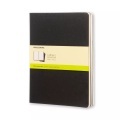Moleskine Cahier XL, blanko, schwarz, 3er-Set