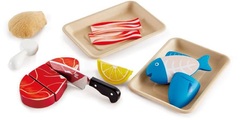 Hape Spiel-Lebensmittel FISCH & FLEISCH SET 9-teilig