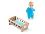 DJECO, Djeco Spielfigur BABY SASHA mit Bett