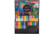 STABILO ARTY Creative Set 55er Pack Fineliner, Filzschreiber, Premium-Filzstifte, Premium-Filzstifte mit dicker Keilspitze & Premium-Filzstift mit f