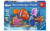 RAVENSBURGER Puzzle 2x12 Teile Nemo der kleine Aussreiser