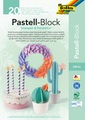 folia Tonpapier- und Fotokarton-Block PASTELL 20-teilig in bunt