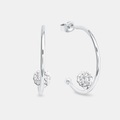 Amor Creolen Damen Silber 15mm
