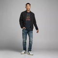 Jack & Jones Essentials zip through bomber jacket in black