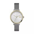 Lacoste 2001127 Frauen's Cannes Silber Ton Armbanduhr Quarz/Edelstahl