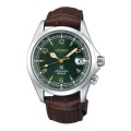Seiko Spb121j1 Prospex Alpinist grün & braun Leder automatische Herren's Uhr Edelstahl