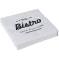 CONFORAMA, Serviette BISTRO Papier weiss, schwarz