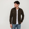 Hemd, Langarm Herren Dunkelbraun M