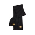Geschenk-set, Schal Und Mütze Herren Black ONE SIZE