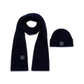Geschenk Set, Schal Herren Dunkelblau ONE SIZE