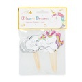 Cupcake-Stickers, 12 Stück Einhorn 10cm
