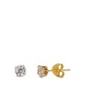 L' Atelier Gold 18 Karat by Manor Ohrstecker Mit Stein Damen Gelbgold ONE SIZE