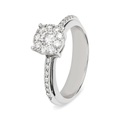 ZEN Diamond Ring, Weissgold 54
