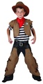 Jungenkostüm Cowboy braun S