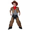 Jungenkostüm Cowboy braun M
