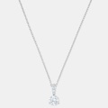 Swarovski-Solitaire Pendant, White/Rhodium