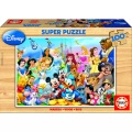 Carletto 9212002 - Educa, The Wonderful World of Disney, SUPER PUZZLE, Holz-Puzzle,