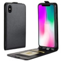 iPhone XR - Klassisches Leder Flip Case