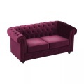 Sofa 2-Sitzer - Samt - Purpur - CHESTERFIELD Sofa 2-Sitzer - Samt - Purpur - CHESTERFIELD