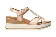 Seline - Leder Sandale Damen Rosa 39